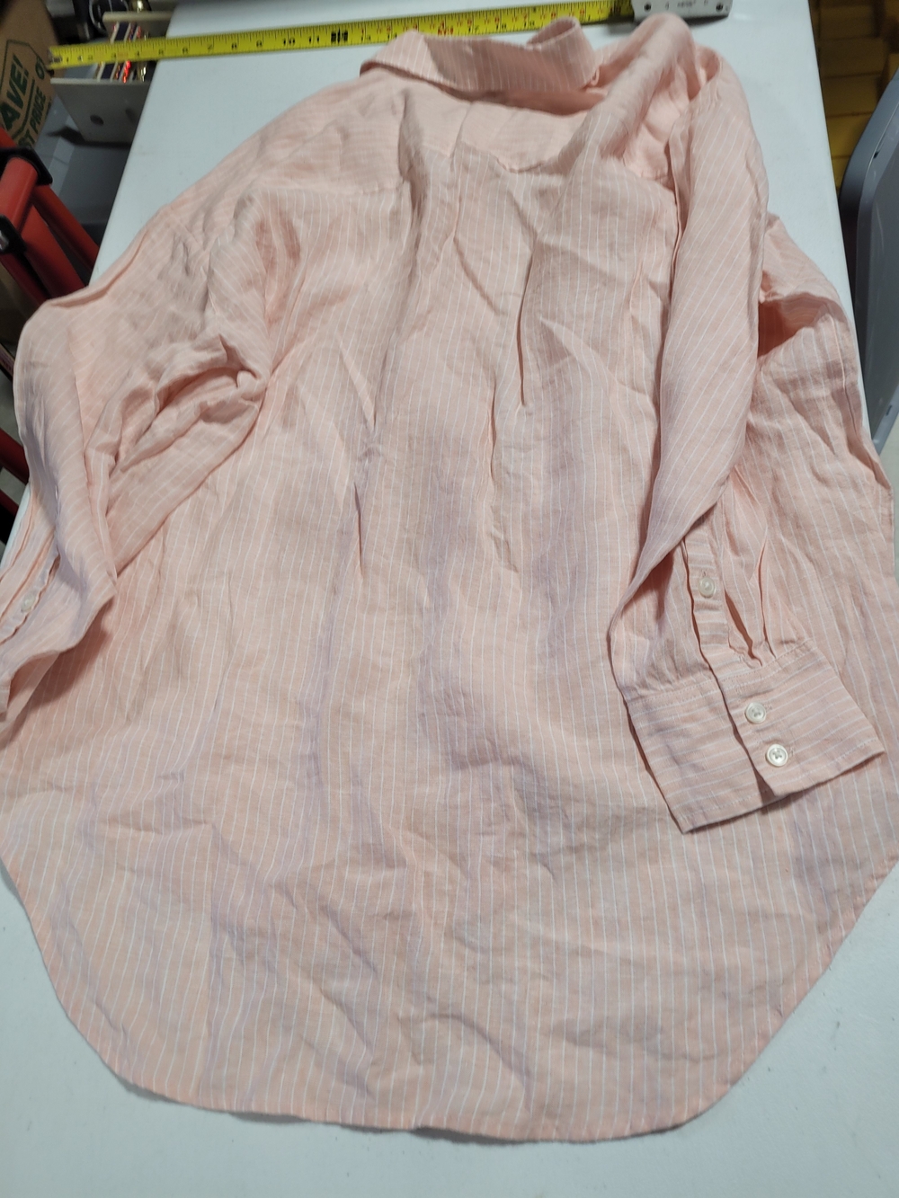 Rafaella Soft Pink Striped Button-Down Shirt - Picture 3 of 3